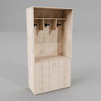 Шкаф для музыкальных инструментов и нот с открытыми и закрытыми полками, а также креплениями для инструментов - PF S02 - Каталог оборудования для учебных заведений и кабинетов ATTECH 
