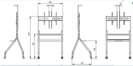 Мобильная стойка Indota - Стандарт 65''-86''