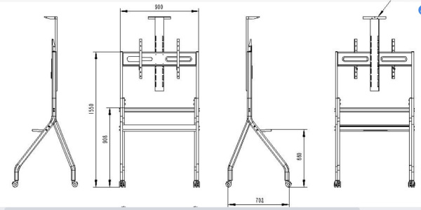 Мобильная стойка Indota - Стандарт 65''-86''